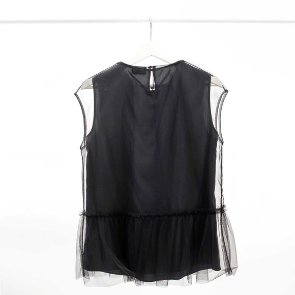 Brunello Cucinelli Organza Sleeveless  Blouse - Picture 2 of 3